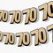 Big Dot of Happiness 70th Birthday Garland Banner Adult Black and Gold Birthday Backdrop 30 Feet of Cord 15 Double Sided Paper Number Age 70 Shapes